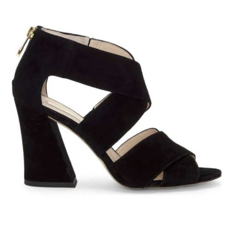 LOUISE ET CIE KRIZTSA BLOCK HEEL SUEDE SANDAL